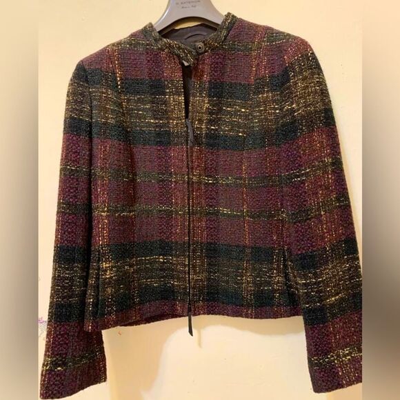 Akris punto evening blazzer jacket size 10 , like new condition - Picture 4 of 10